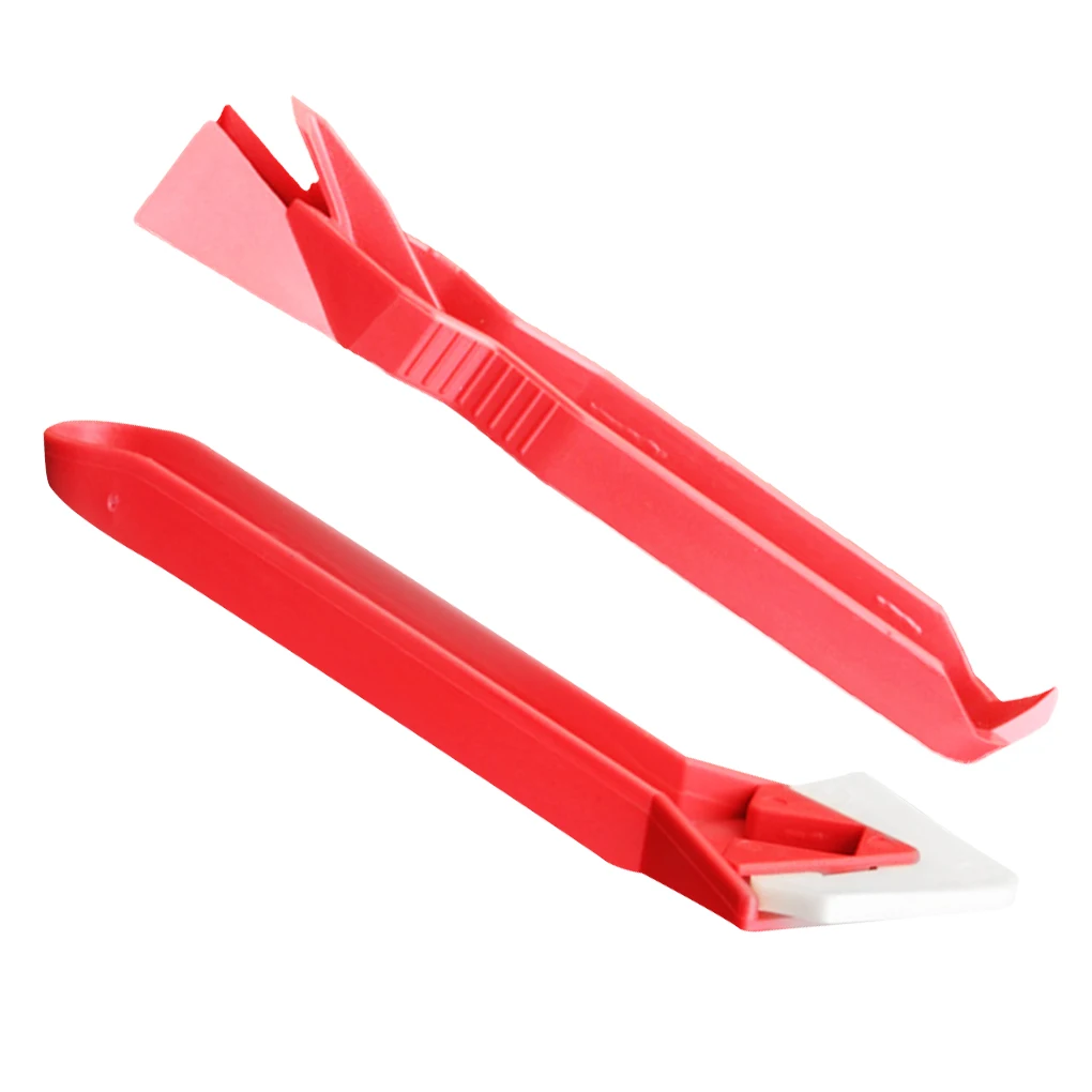 

2pcs Glass Glue Scraper Corner Glue Removal Scraper Floor Tile Spatula Plastic Tool