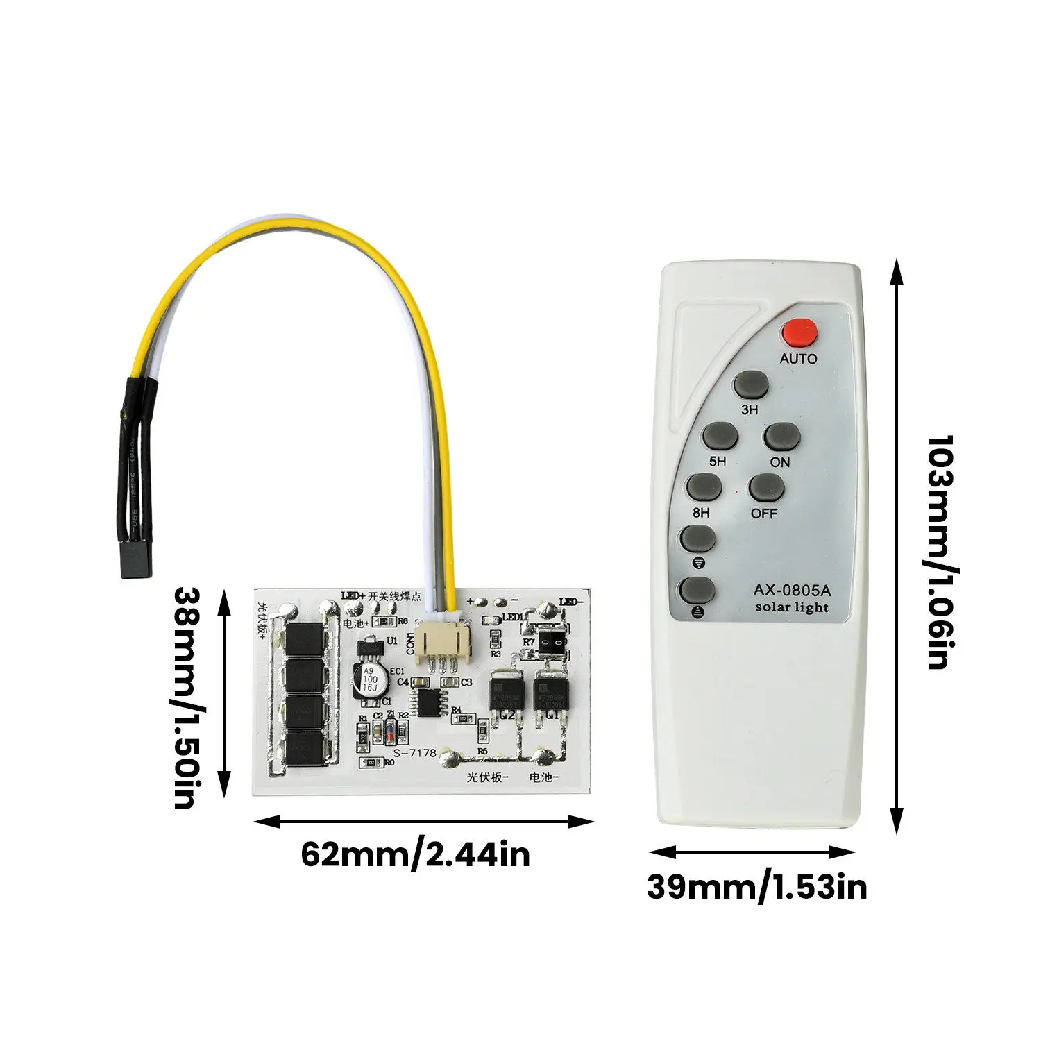 

Solar Street Light Controller 3.2V/3.7V/6.4V/7.4V Li-ion Battery 15A Charge 10A Discharge Stepless Dimming for LED Street Light