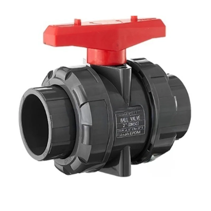 1PC I.D 20~63mm UPVC Union Ball Valve PVC Pipe Double Valve Plastic Double Union Water Valve Inner Wire Water Pipe Switch