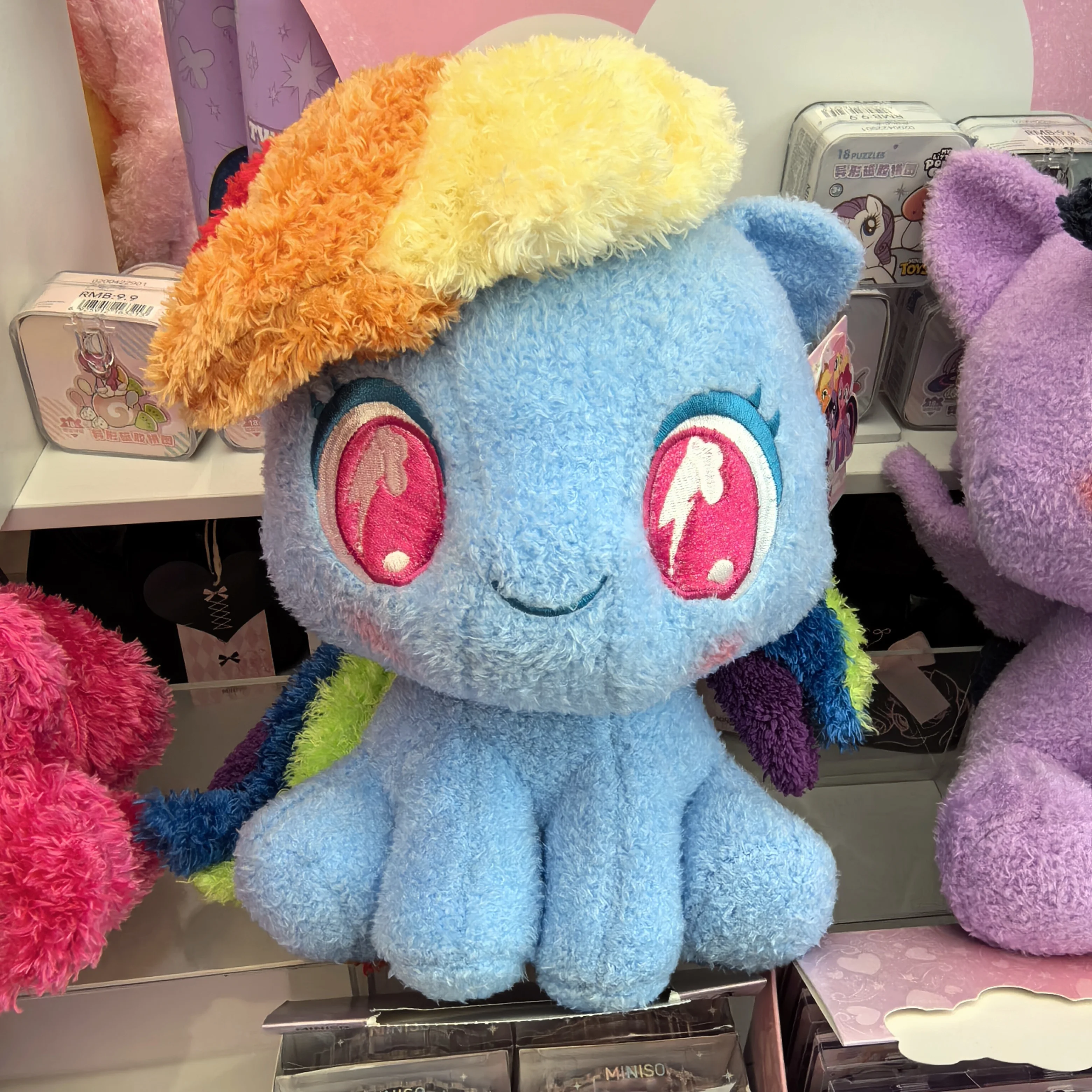 리틀 포니 Q 버전 앉아있는 봉제 인형 레인보우 대시 플러터쉬 트와일라잇 스파클 핑키 파이 귀여운 인형 팬들을 위한 선물