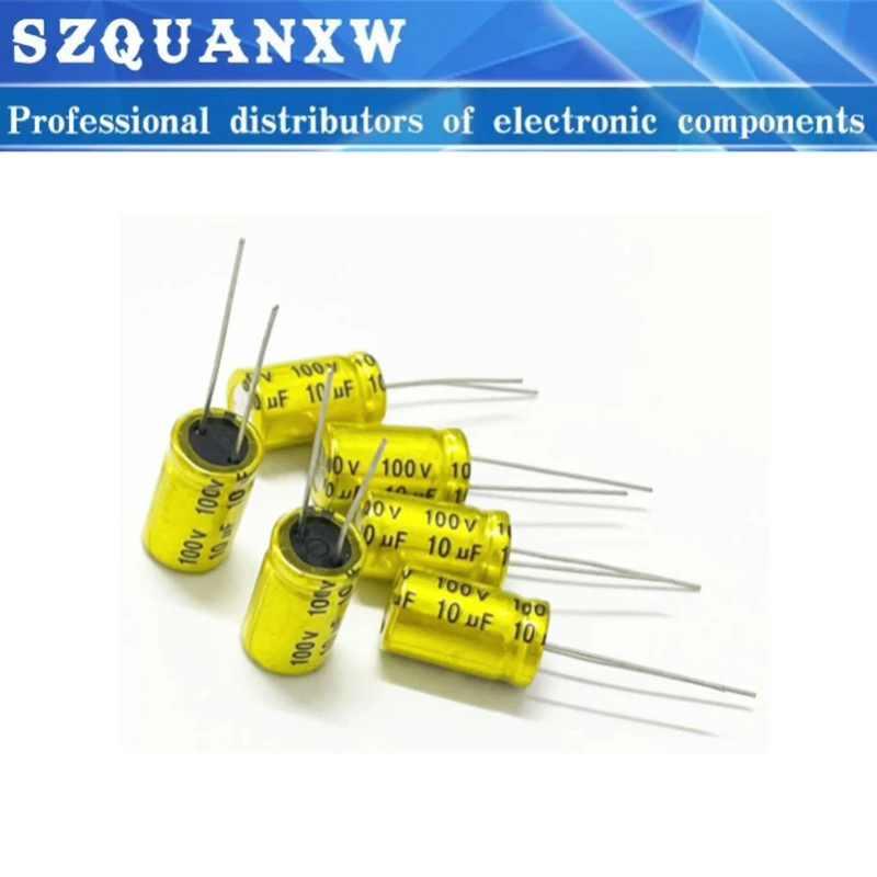 10pcs 100V Audio Capacitor Non Polarity NP Series Electrolytic Capacitors 1/1.5/2.2/3.3/4.7/6.8/8.2/10/15/22/33/47/68UF