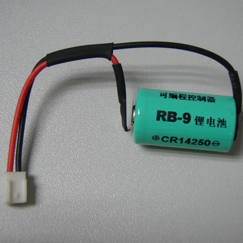 1pce RB-9 3.0V CR14250 Programmable Controller PLC Lithium Battery Pack With Plug