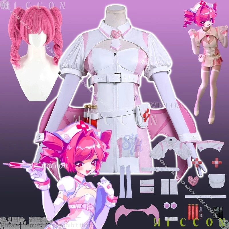 

Хэллоуин Nocturne Bloodheir Buroo аниме игра Dashhh косплей костюм сексуальный кавайный розовый костюм для взрослых карнавальная одежда для вечеринок