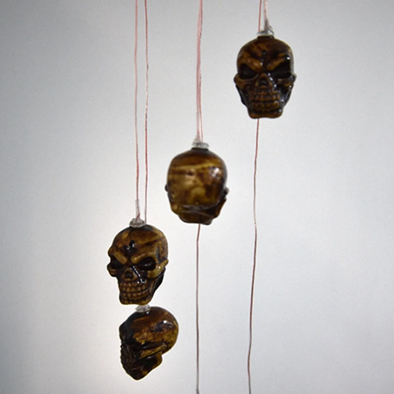 Promotion! Halloween Decoration-Outdoor Light, Solar Skull Wind Chime Light Suitable For Outdoor Halloween Party, Christmas
