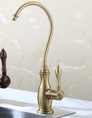 Solid Brass Kitchen Drinking Water Faucet Pure Water Faucet Golden Filtered Tap