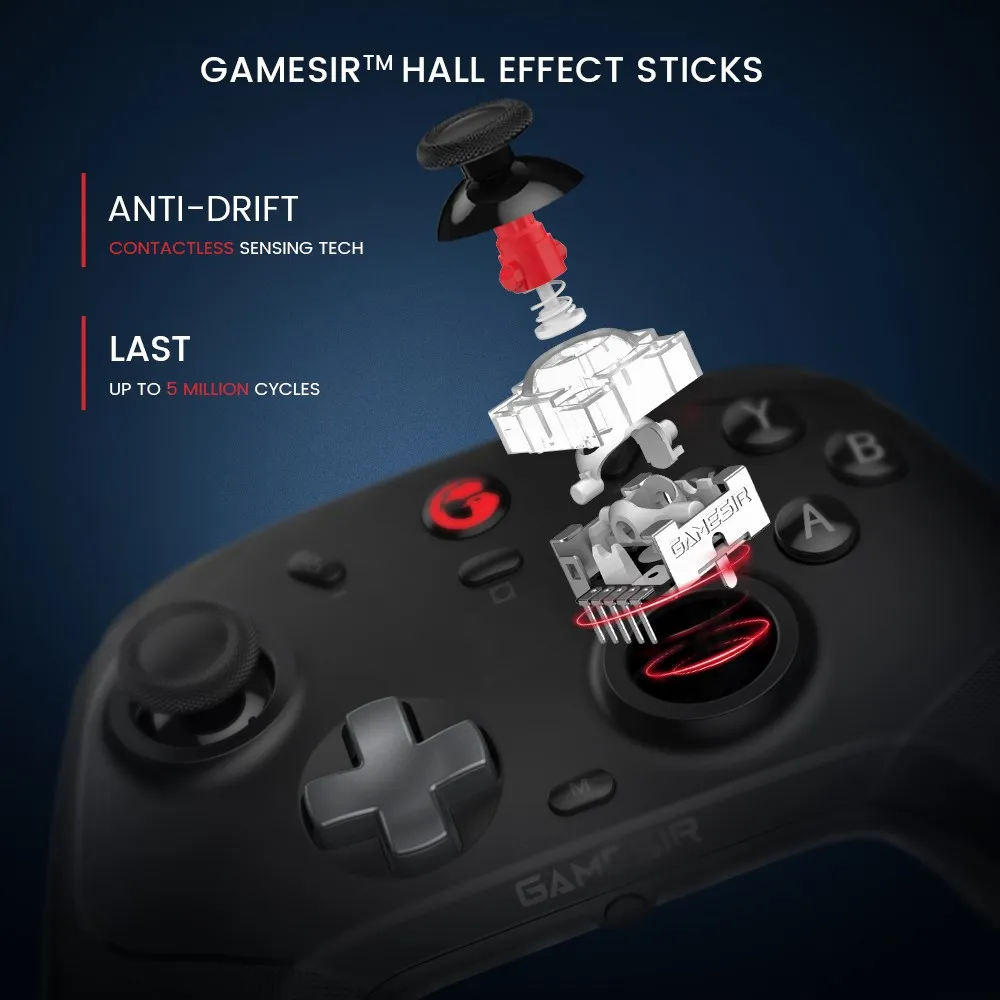 GameSir-وحدة تحكم لاسلكية لمفتاح نينتو ، إعصار برو ، جيروسكوب استشعار للجسم بستة محاور ، T4 ، بخار ، أندرويد ، كمبيوتر ، دائرة الرقابة الداخلية