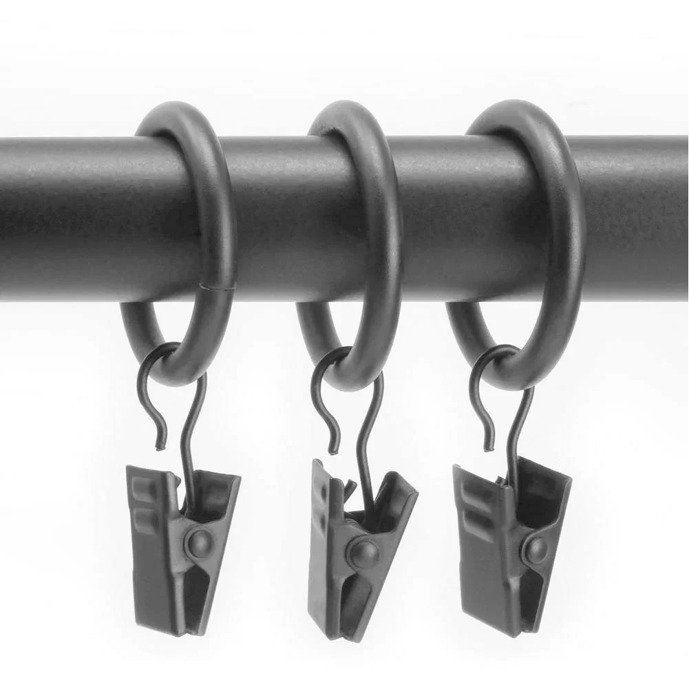 10 Pcs Curtain Clip Rings Shower Curtain Rings Clamps Drapery Clips Bath Curtain Rod Clips Window Home Decor Curtain Accessories