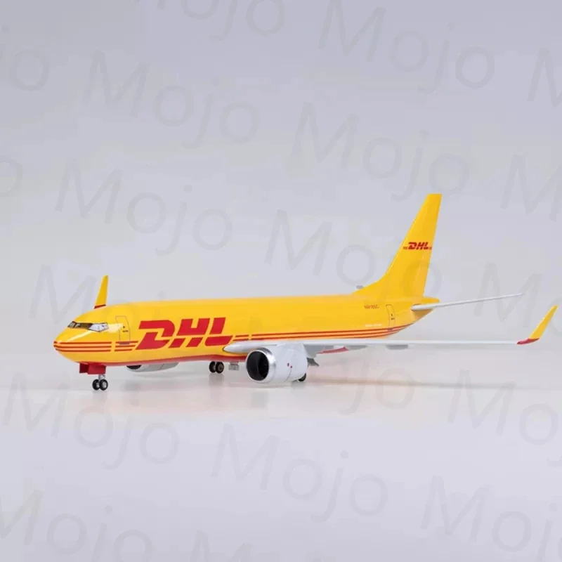 1:85 Scale B737 Model DHL Cargo Express 47CM Airline With Base Landing Gears Aircraft Resin Plane Model For Collection