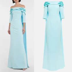 Customized es Beading Engagement A-line Off-the-shoulder Bespoke Occasion Gown Long Dresses