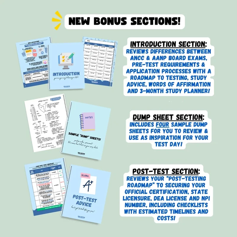 ใหม่ 2024 FNP Comprehensive Board Prep Study Guide Notepad