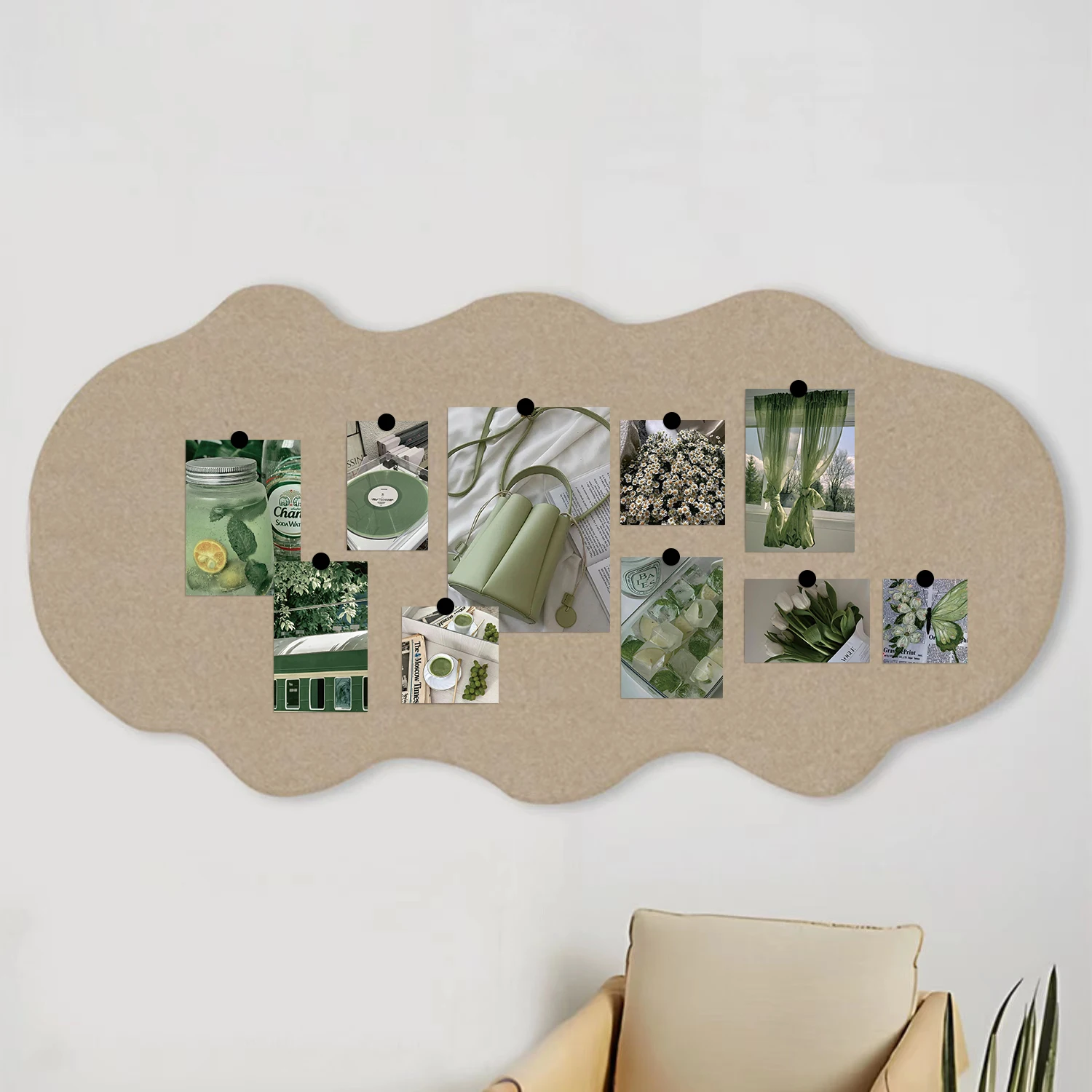 15 PCS Verde Verão Fresco Cartões Postais Interior Quarto Decoração de Parede Adesivos de Parede
