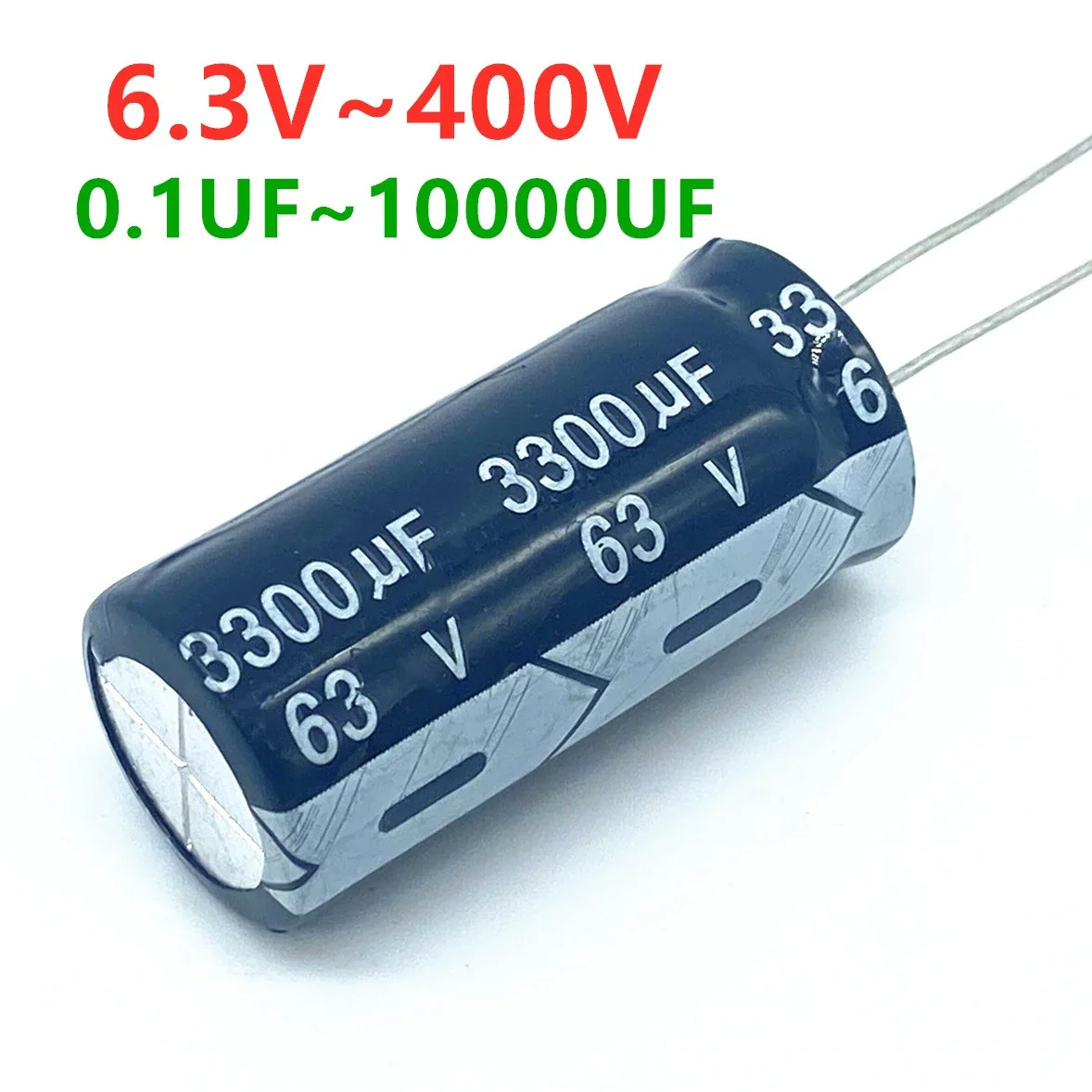 Aluminum Electrolytic Capacitor 6.3V 10V 16V 25V 35V 50V 63V 100V 400V 450V 47UF 100UF 220UF 330UF 470UF 680UF 1000UF 1500UF 20%