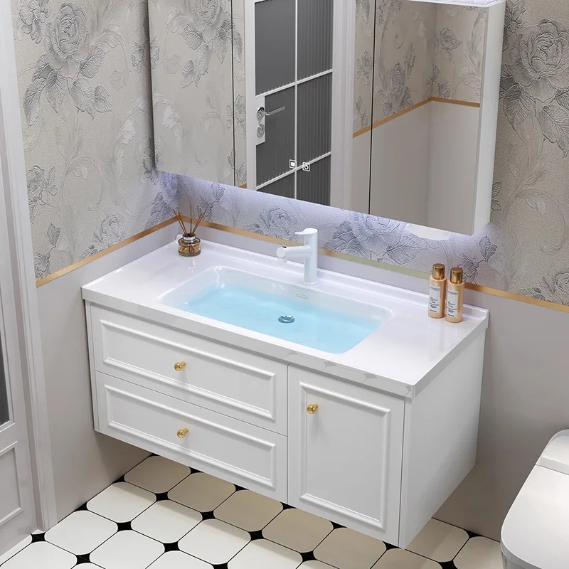 

Partitions White Bathroom Cabinet Organizer Storage Wall Accessories Shelves Toilet Cupboard Drawers Gabinete Home Furniture