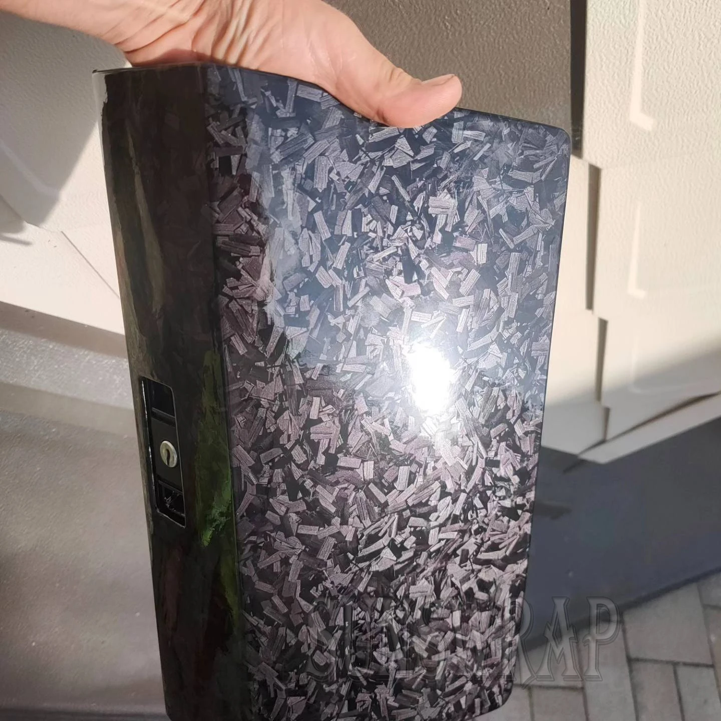 HD Gloss Forged Carbon Fiber Vinyl Wrap Film Covering Wrapping Foil Self Adhesive Vinyl Computer Laptop Skin 1.52x18m/roll