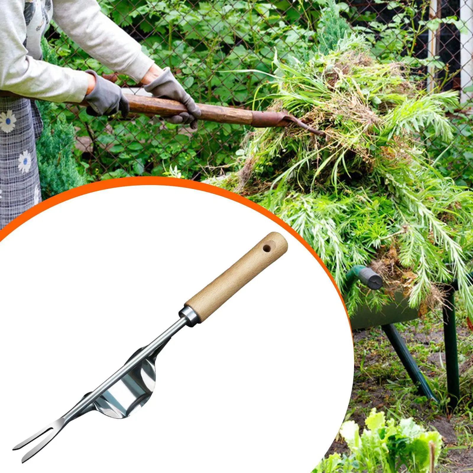 Manual Hand Weeder Weeds Puller Tool Sturdy Stainless Steel Uprooting Weeding Tool Weeds Pulling for Work Planting