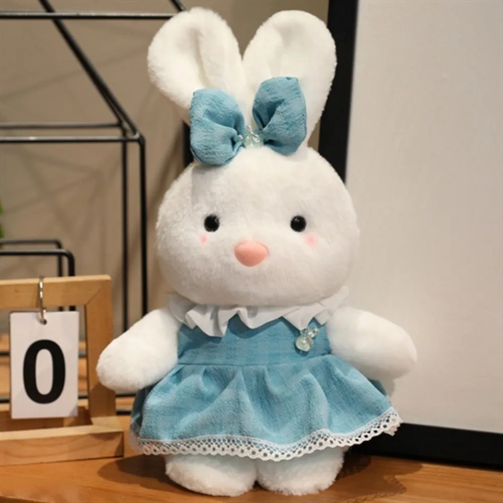

Wearing Bow Lace Dress Cartoon Rabbit Plush Toys Pretty Soft Stuffed Rabbit Doll Cute Sweet Plush Elephant Doll Home Decoration