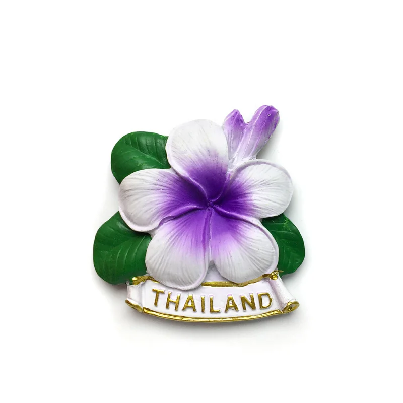 

Thai Specialty Creativity3dPurple White Egg Flower Creative Magnetic Refrigerator Magnet Travel Souvenir Home Decoration