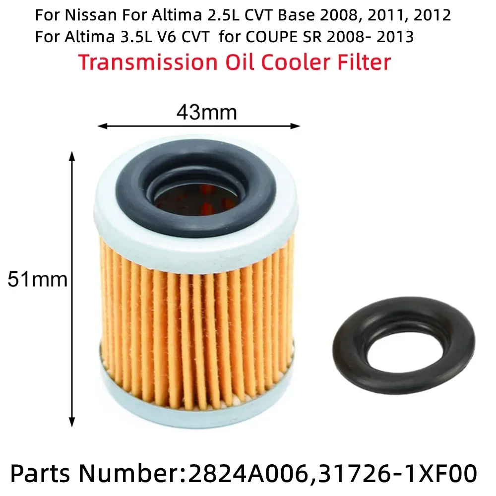 

For Nissan Transmission Filters 2824A006 Cleaner Cleaning Filter 31726-1XF00 Cooler For Altima 2.5L CVT for COUPE S 2008-2013