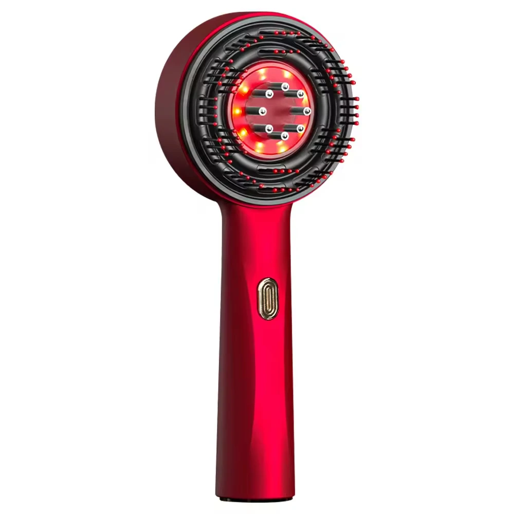 Vibration Head Massage Brush Micro Current Stimulation Scalp Anti Hair Loss Electric Hair Comb Oiler