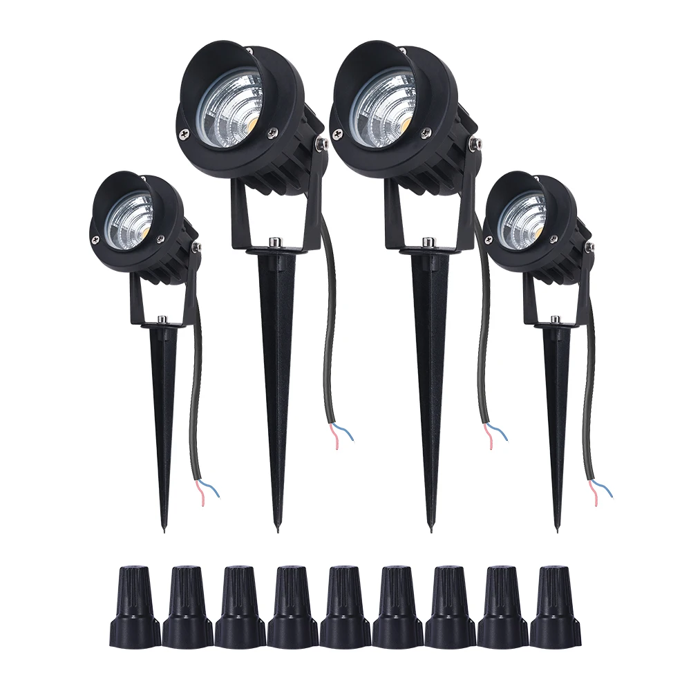 

4PACK Led Landscape Lights Low Voltage Outdoor Spotlight 12V 24V 7W Waterproof Garden 3000K Warm White for Yard Patio Pathway