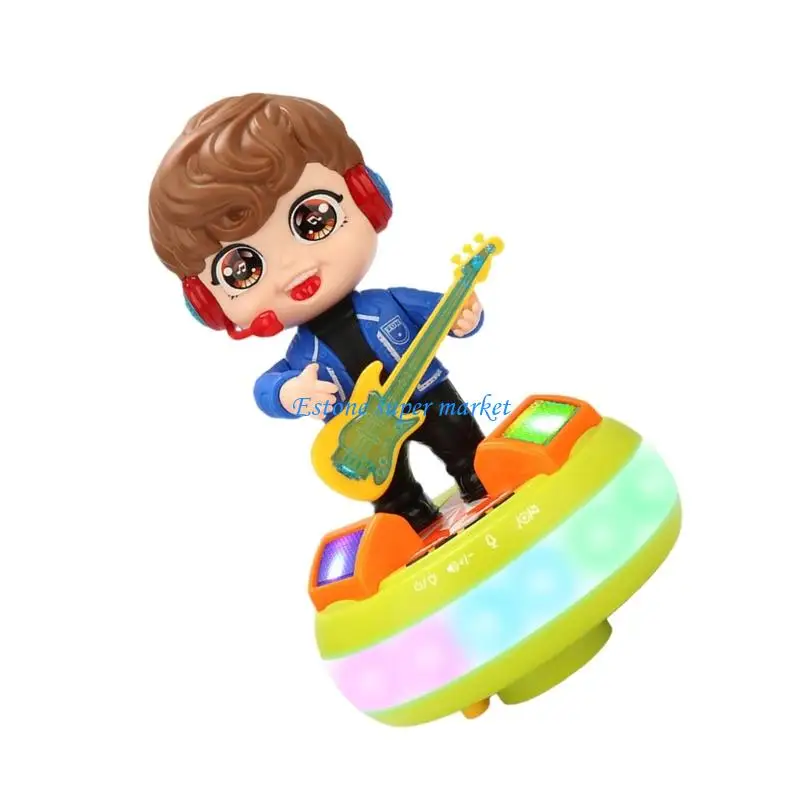 090B ライトアップギター少年ダンスおもちゃ音響効果と点滅ライト教育玩具幼児のための細かい運動スキル