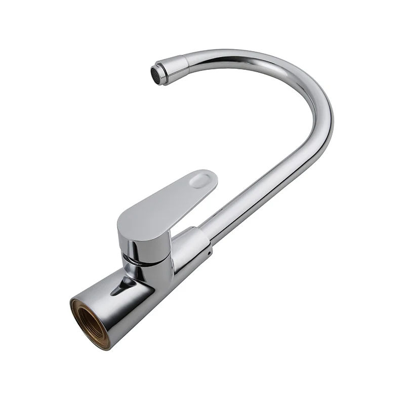 Copper alloy kitchen sink  faucet rotatable copper core hot and cold water