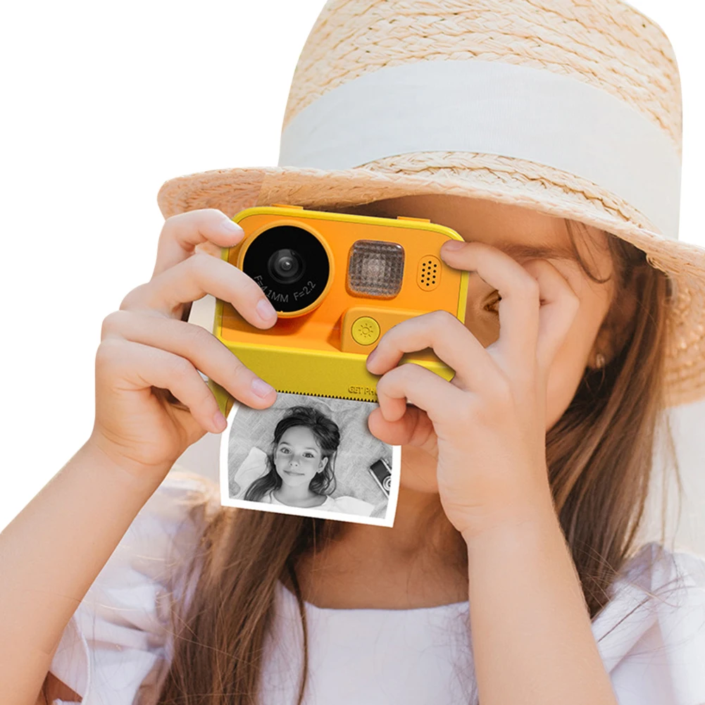 Kids Camera Instant Print 2.0in IPS Screen Video Photo Camera with Thermal Print Paper  Gifts for Christmas/Birthday/Holiday