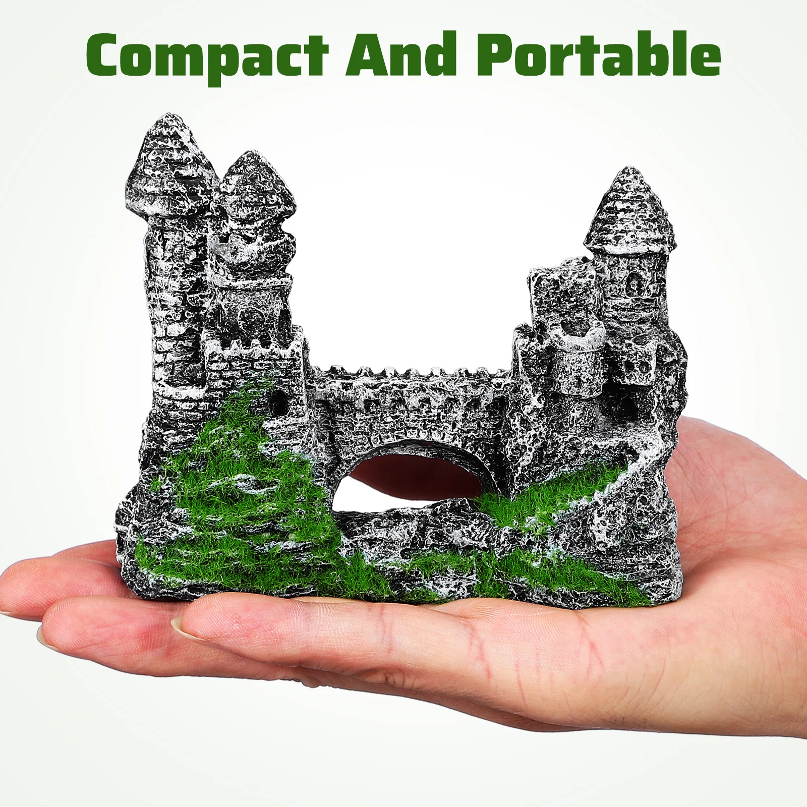 

Fish Tank Castle Aquarium Ornament Resin Landscape Prop For Betta Fish Tank Decorations Large Garden Crafts Hideout Aesthetic