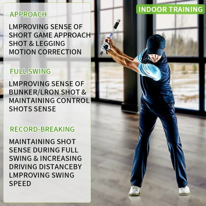 Telescopic Golf Trainer with Sound Feedback Golf Swing Practitioner
