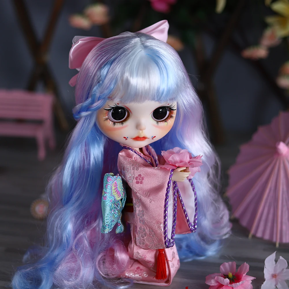 ICY DBS Blyth 1/6 Doll Hand Painted Crane Makeup Long Eyelash Sleeping Doll Set SD