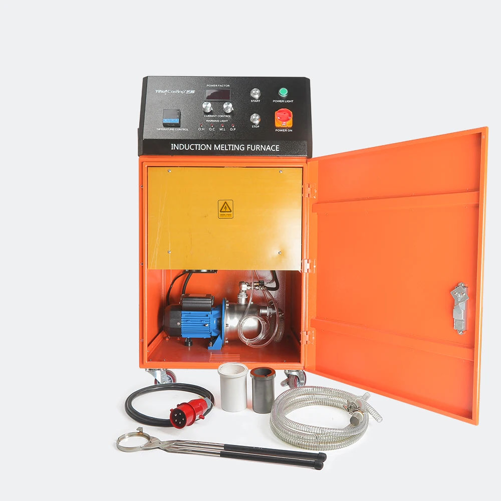 YihuiCasting 3KG Production Melting Furnace for Gold Silver Copper Mini Induction Furnace Factory Price for Sale