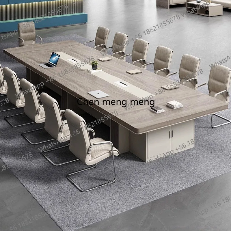 Conference table Simple modern office furniture Office table and chair combination Rectangle reception negotiation table
