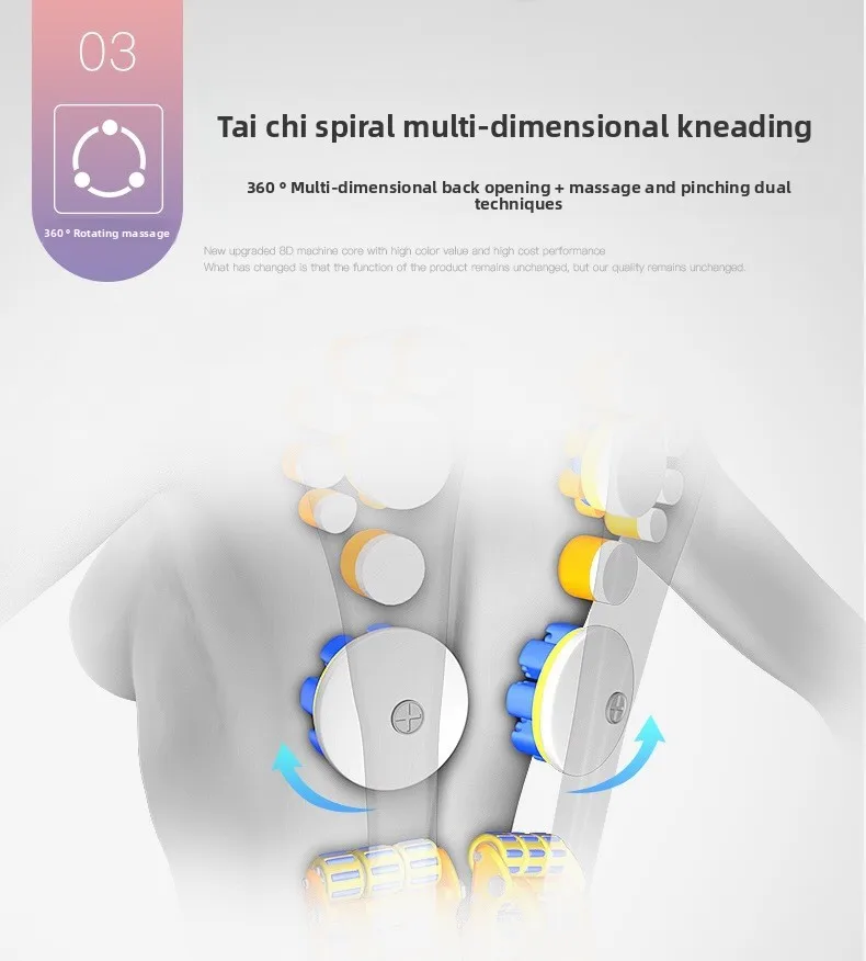 Multifunctional Household Full Body Massage Cushion Neck Shoulder Waist Cervical Spine Waist Back Kneading Hot Compress Massager
