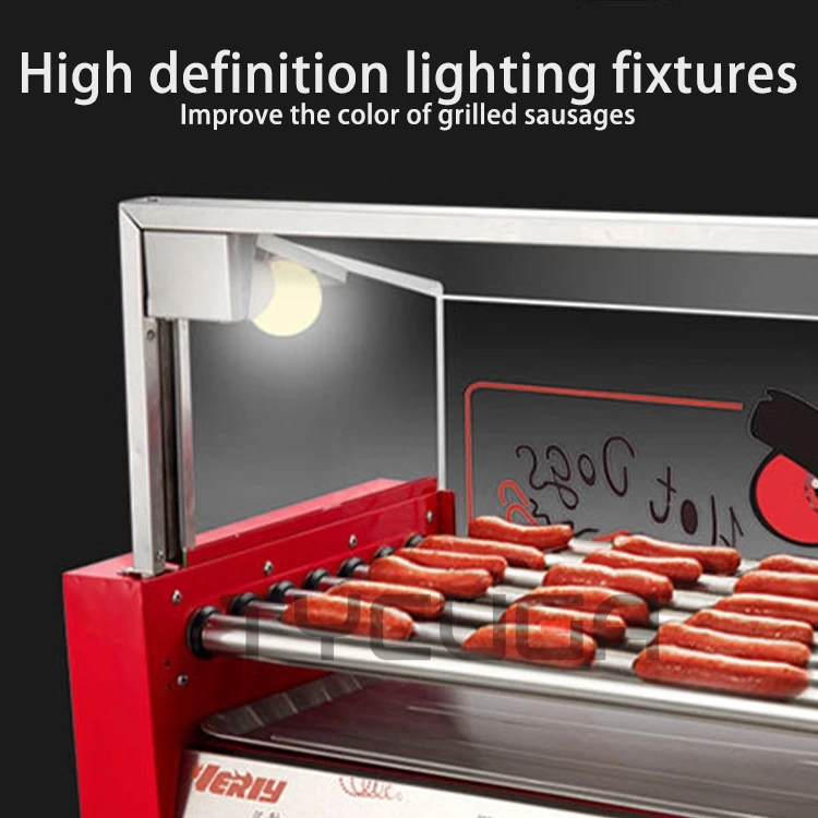 Автоматическая 5/7/9 трубок, машина для хот-догов, коммерческая машина для приготовления колбас для барбекю, шампуры, бездымный антипригарный гриль для барбекю, стейк