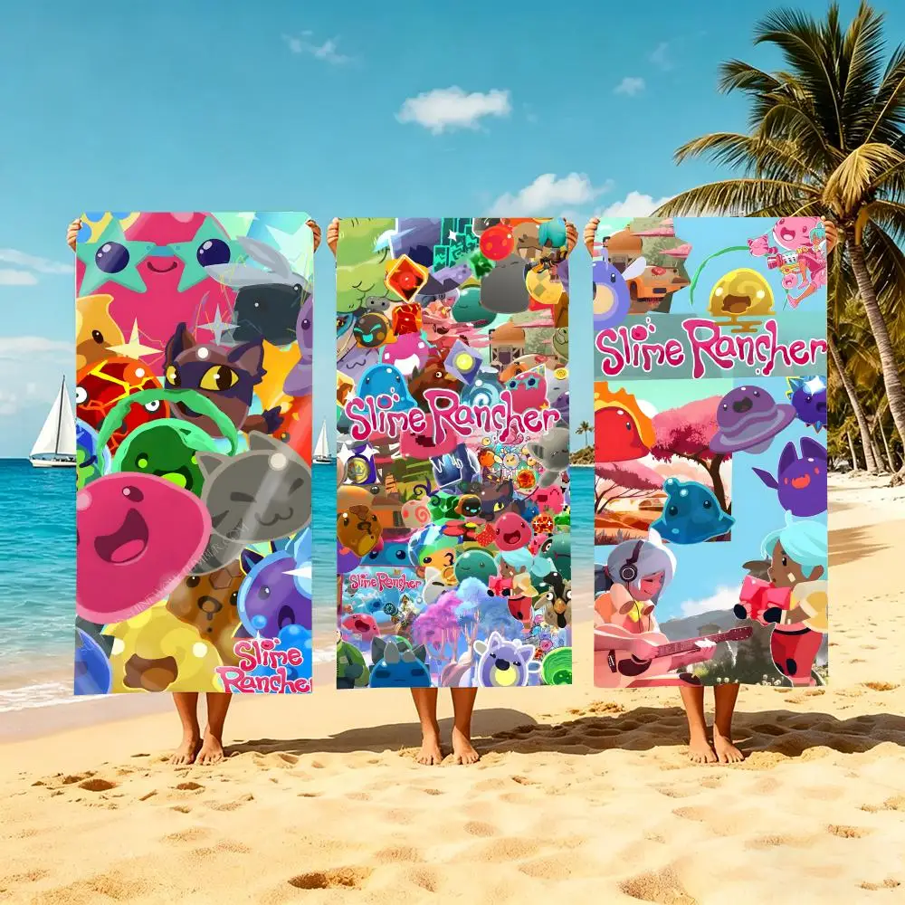 Game Slime Rancher Towel Microfiber Beach Towel Quick Dry Absorbent Soft for Swimming Yoga Resort Travel Camping