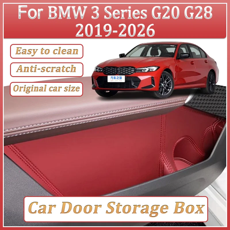Image of Auto-Türaufbewahrungsbox für BMW 3er G20 G28 2019-2026 – Schmutzabweisender Aufbewahrungseimer für die Türlücke, schützt Zubehör
