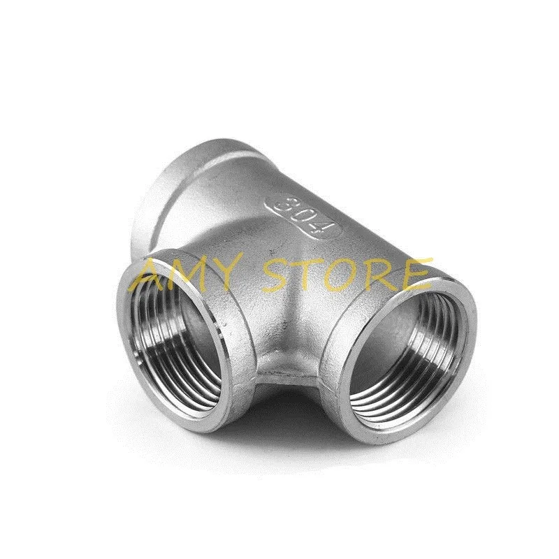 

SS304 Stainless Steel Female Threaded 3 Way Tee T Pipe Fitting 1/8" 1/4" 3/8" 1/2" 3/4" 1" 1-1/4" 1-1/2" 2" BSP Threaded