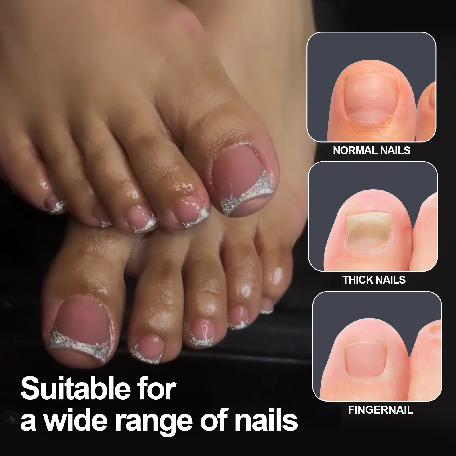 150 قطعة/صندوق تو المزدوج استخدام مسمار قالب ل البولي ايثيلين تمديد هلام أظافر الاستخدام المزدوج قالب قابلة لإعادة الاستخدام غطاء كامل قالب الاكريليك العلوي #3