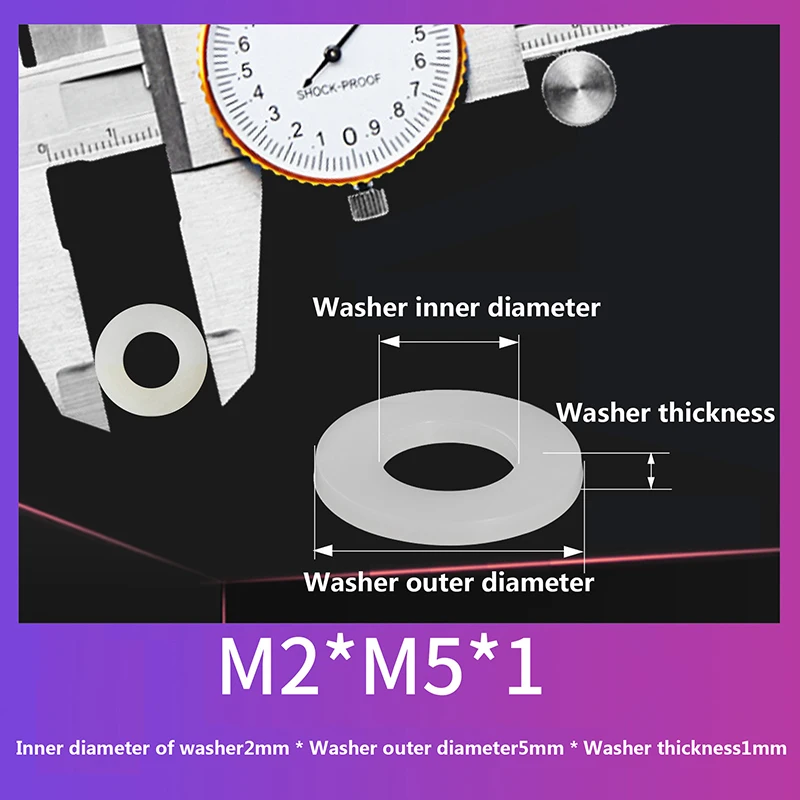 780pcs White Nylon Flat Washer Gasket Set M2 M2.5 M3 M4 M5 M6 M8 M10 M12 Plastic Sealing O-rings Assortment Kit