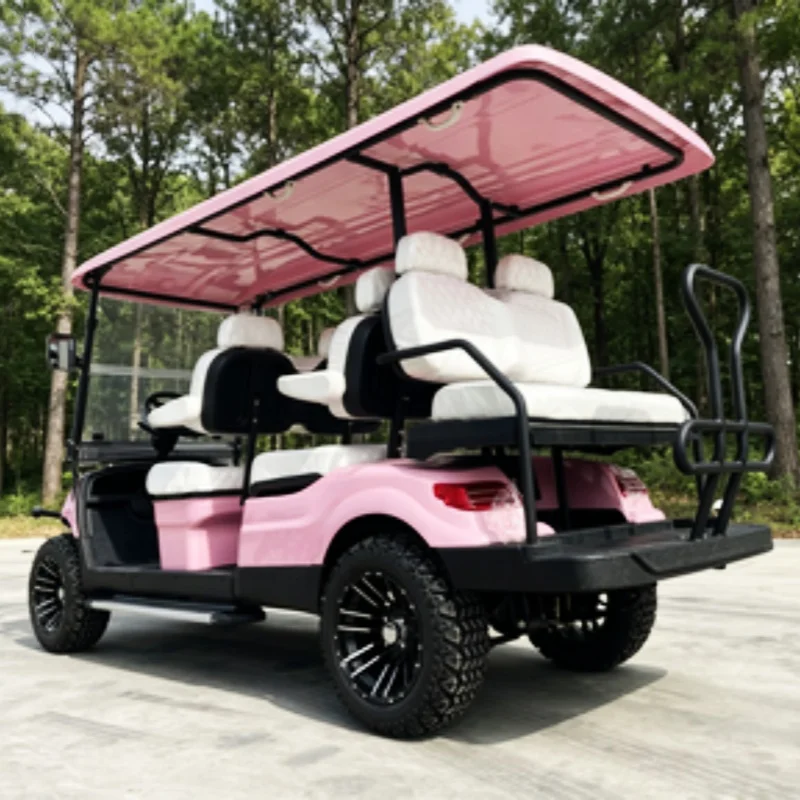 2026 Brand Certificate Cheap Club New Energy Vehicle 4 Wheel Electric Golf Cart Front Bumper Front Basket 14-Inch Off-Road Tires