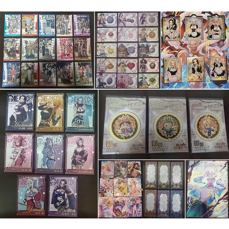 Anime One Piece SLR LP EX Set of Cards Luffy Zoro Sanji Nami Hancock Collection Cards Christmas Birthday Gifts Children's Toys