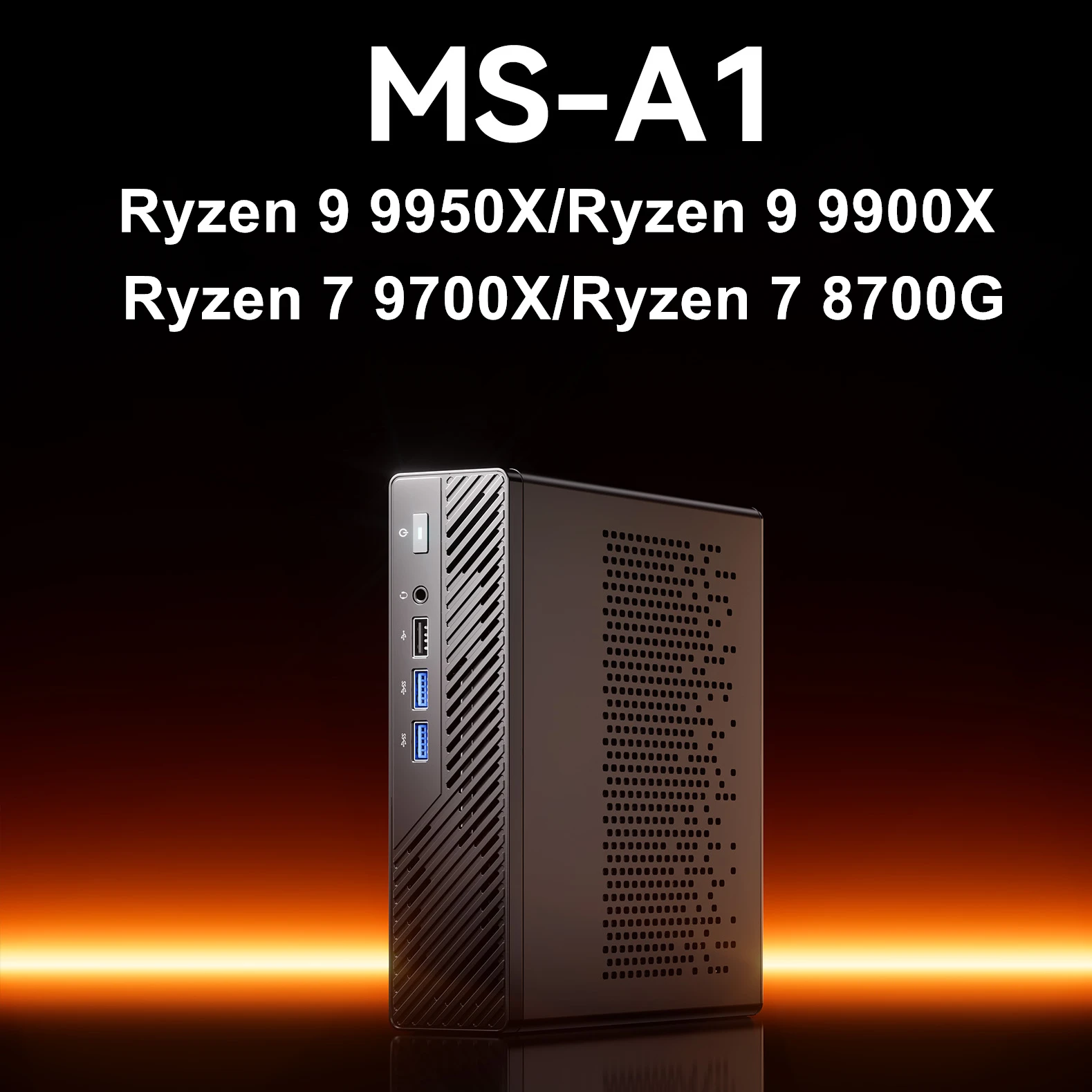 MINISFORUM MS-A1 Mini PC AMD Ryzen 9 9950X 7 9700X 4*NVMe 2*2.5G LAN 2*DDR5 Windows 11 Oculink Gaming Computer Workstation WiFi6