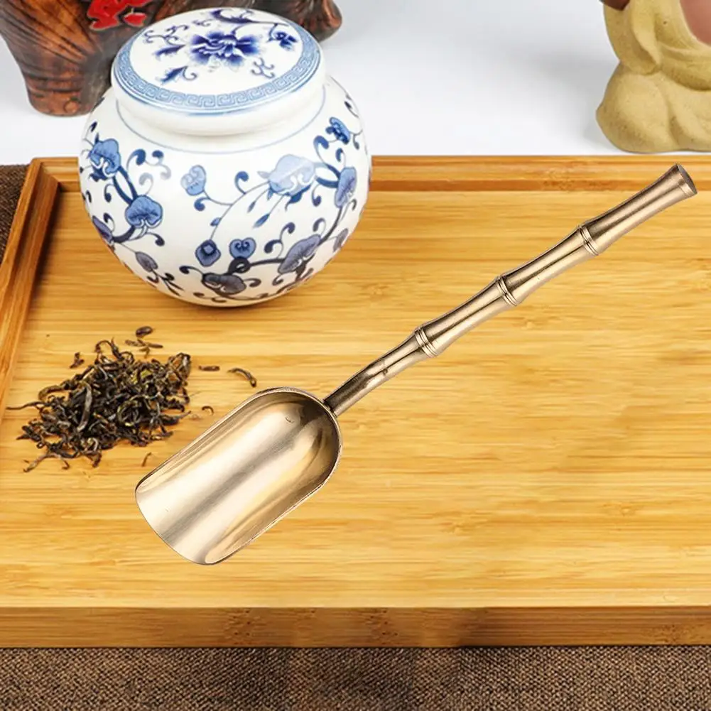 Tea Shovel Glossy Copper Portable Scooping Sugar Coffee Scoop Teaware кухонні аксесуари