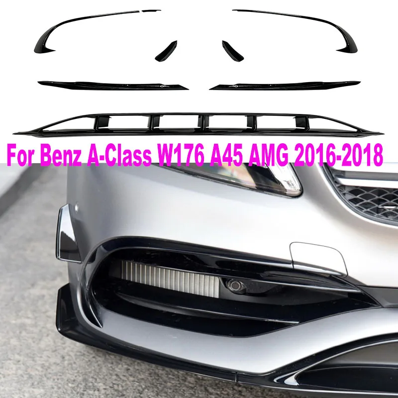 Applicable to Mercedes Benz class a w176 2016-2018 front bar surrounded front lip air knife A45 AMG front air knife modification