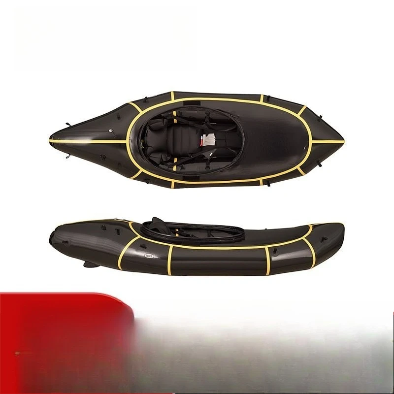 Single whitewater rafting outdoor inflatable backpack pocket boat