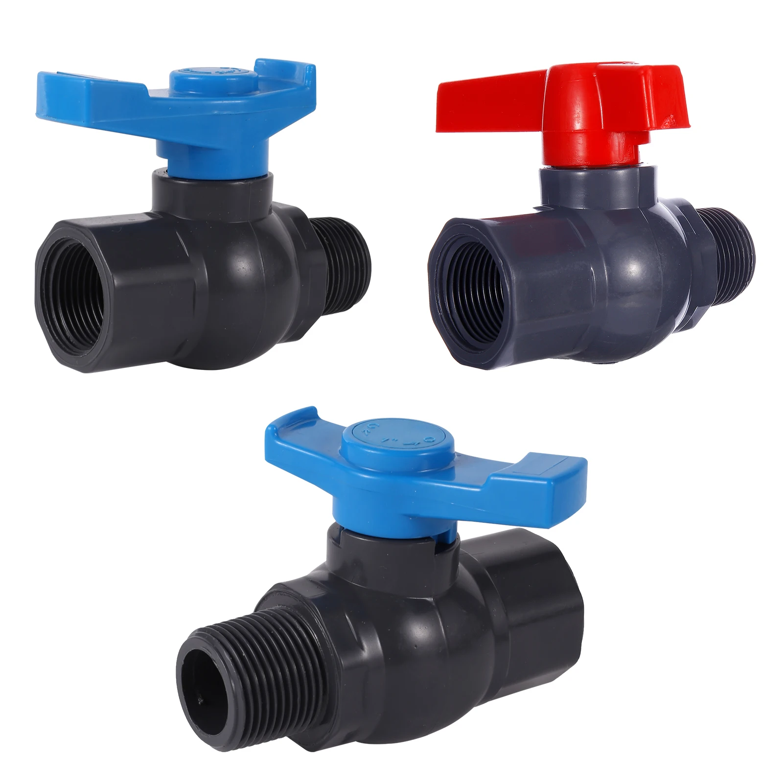3/4 inch 1 inch PVC Ball Valve Female Thread to Male Thread Valve Garden Water Supply Switch Aquarium Fish Tank Water Controller