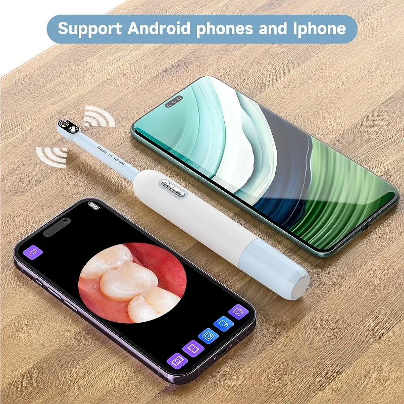WIFI Oral Endoscope Handheld Wireless Tooth Inspection Borescope Digital Dental Intraoral Camera LEDs for Android Phones/iOS