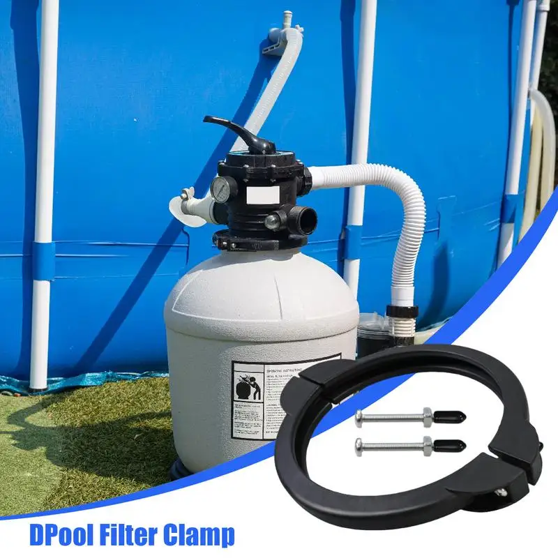 Sand Filter Pump Clamp Flange Valve Clamp With Screws Swimming Pool Sand Filter Valve Clamp Ring For 12 And 14 Inch Pool Filter