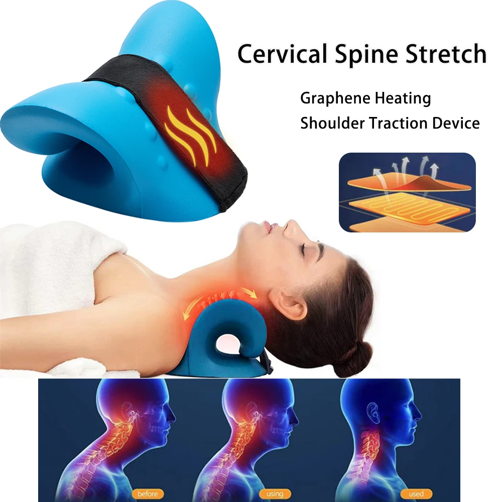 

Массажная подушка для шеи и плеч, растягивающаяся Подушка с подогревом