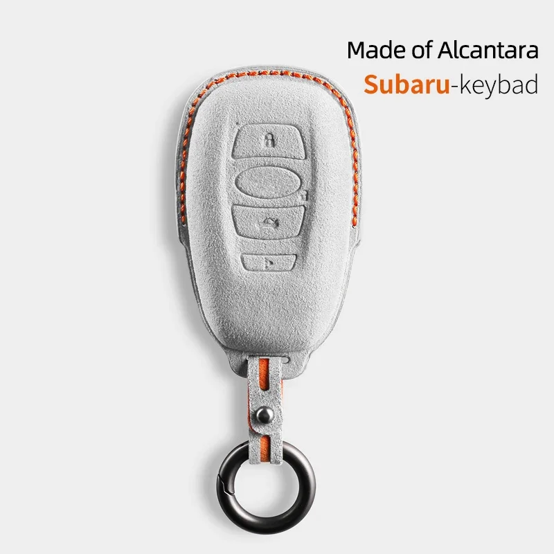 Car Key Case Cover Shell For Subaru BRZ Legacy SIT Forester Crosstrek   Remote Suede Keychain Protector Accessories 2020 2021
